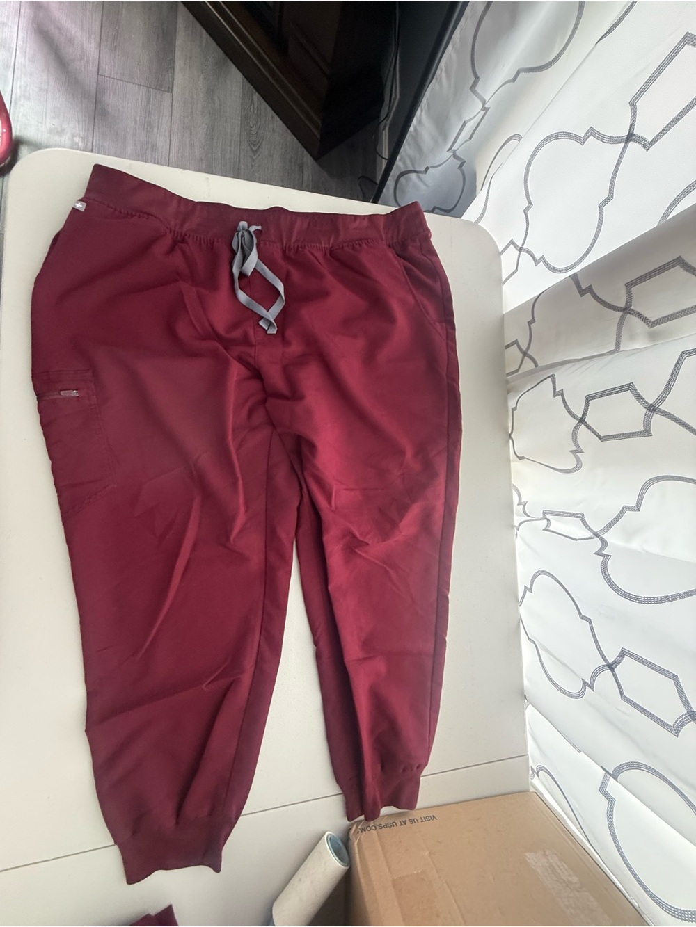 Figs Women's Burgundy Drawstring Jogger Pants